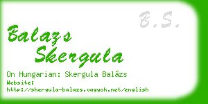 balazs skergula business card
